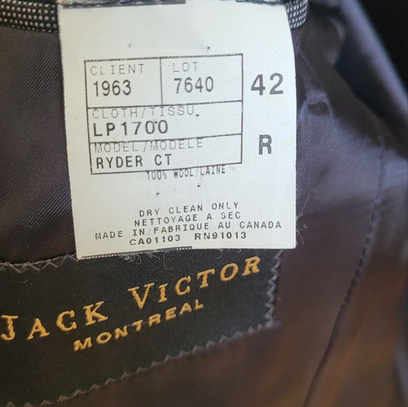 Jack Victor Loro Piana Gray Suit Jacket. US Men's 42 R. Superb condition. - Picture 4 of 11